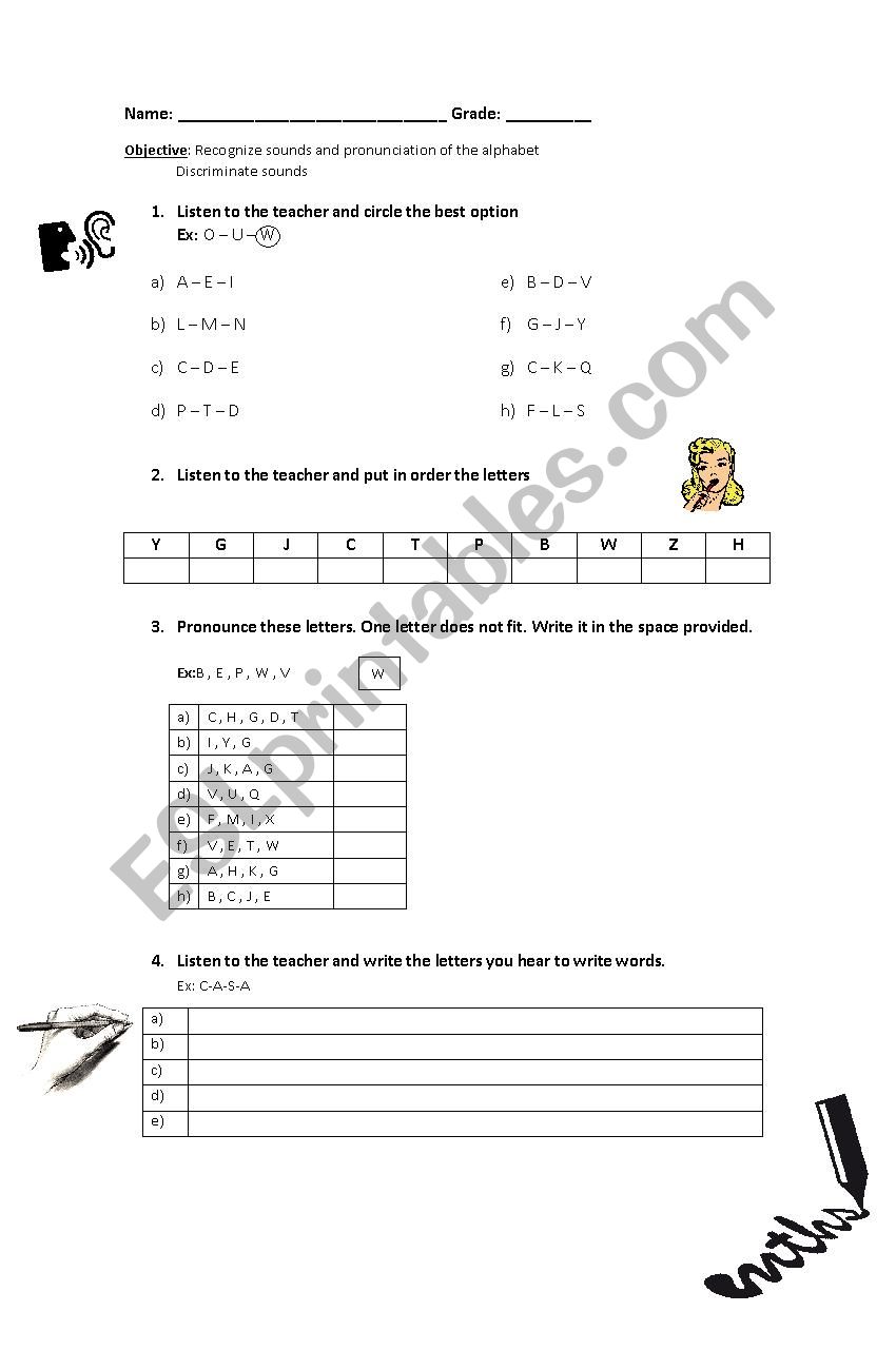 Alphabet Activity worksheet