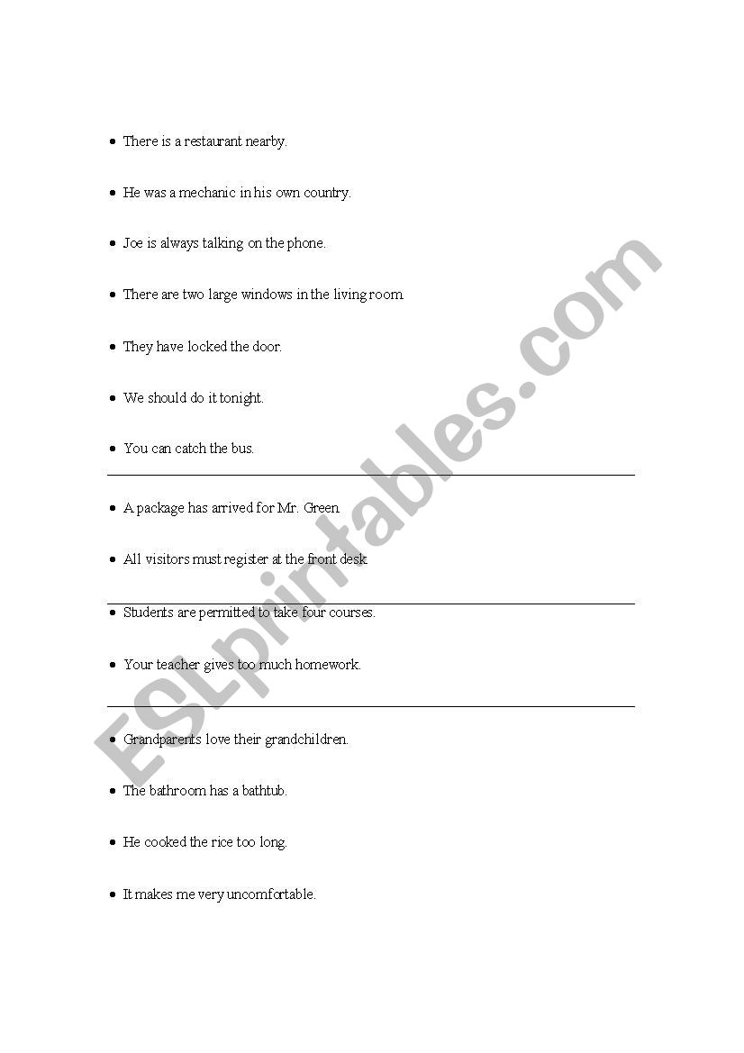 Convert to question worksheet