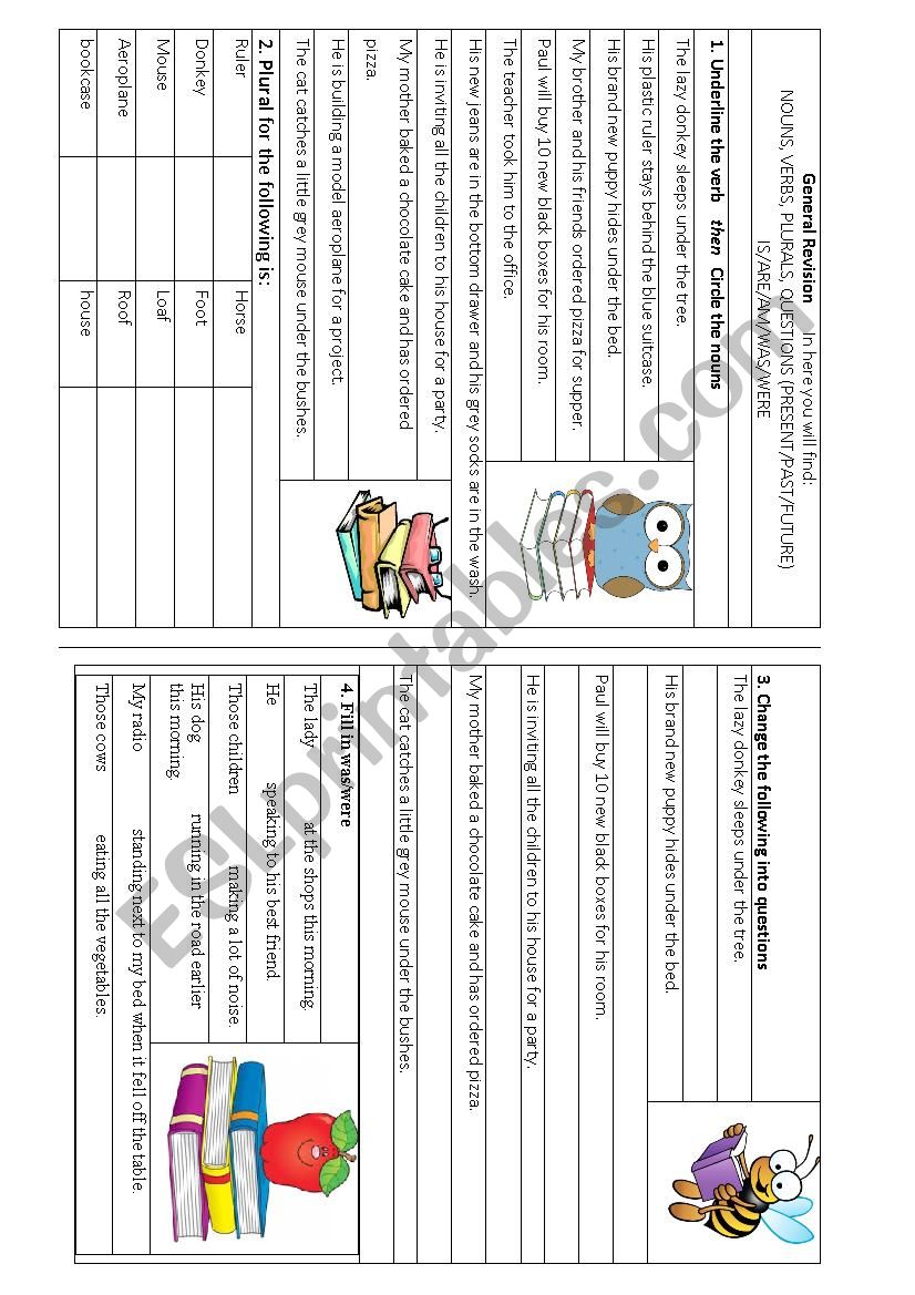 Basic language revision age 9+