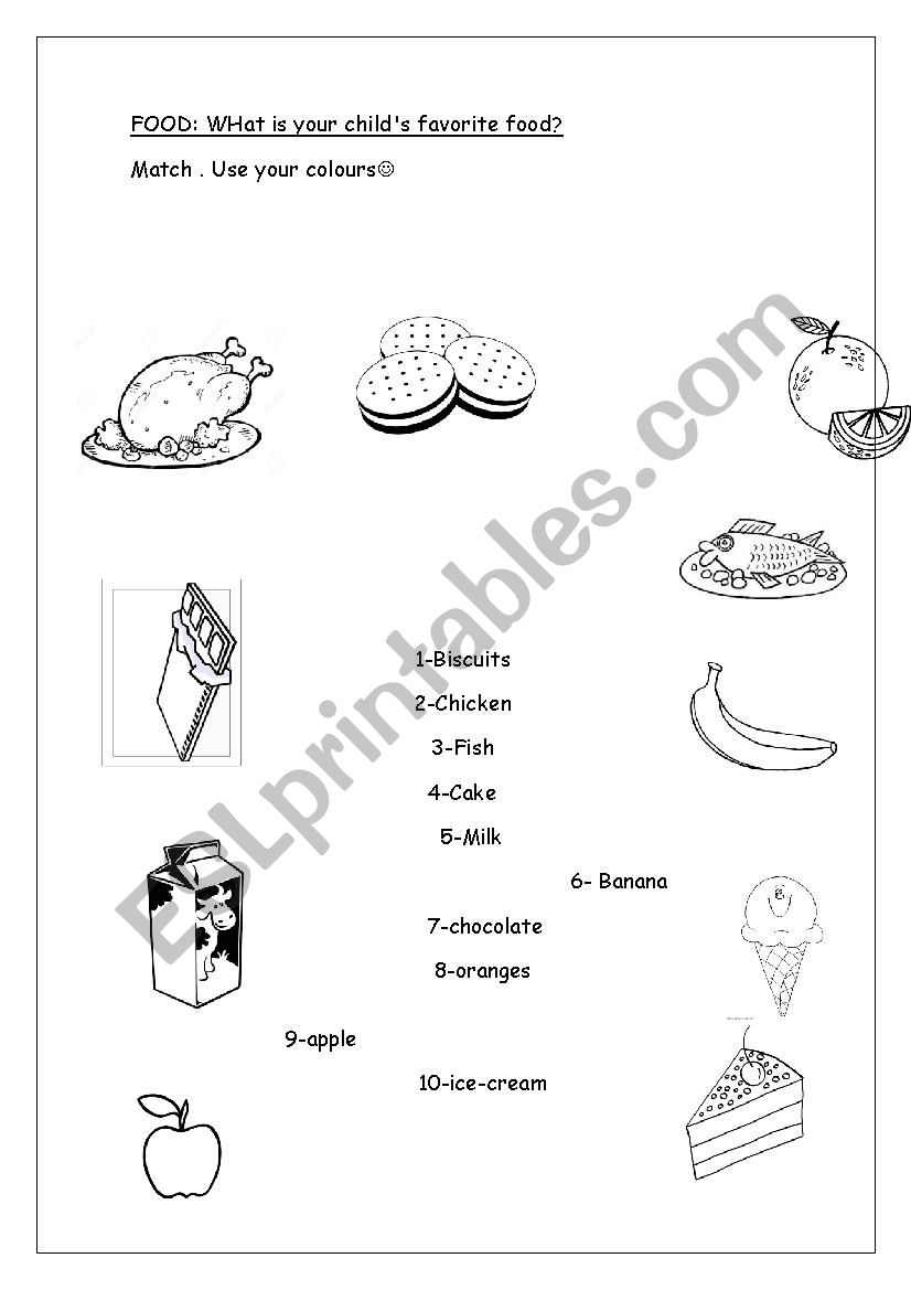 What Is Your Child s Favorite Food ESL Worksheet By Robertperu
