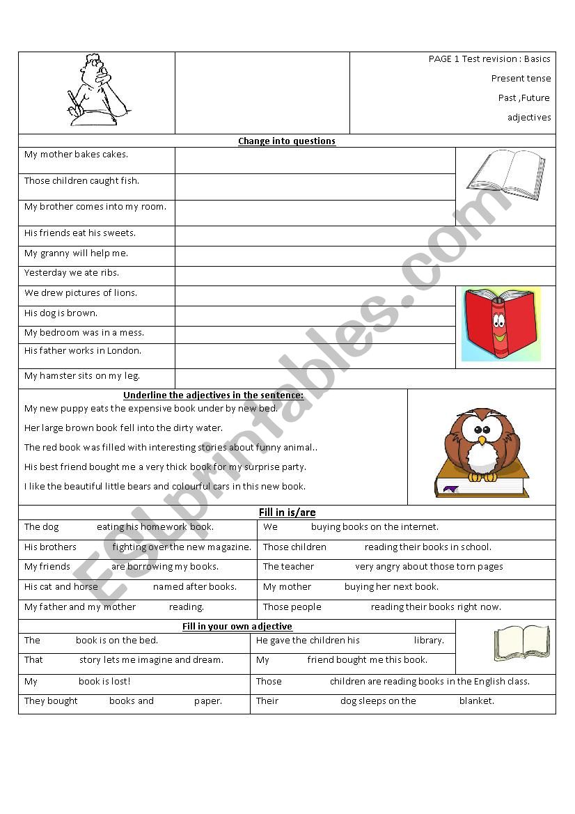 Revision Page  worksheet