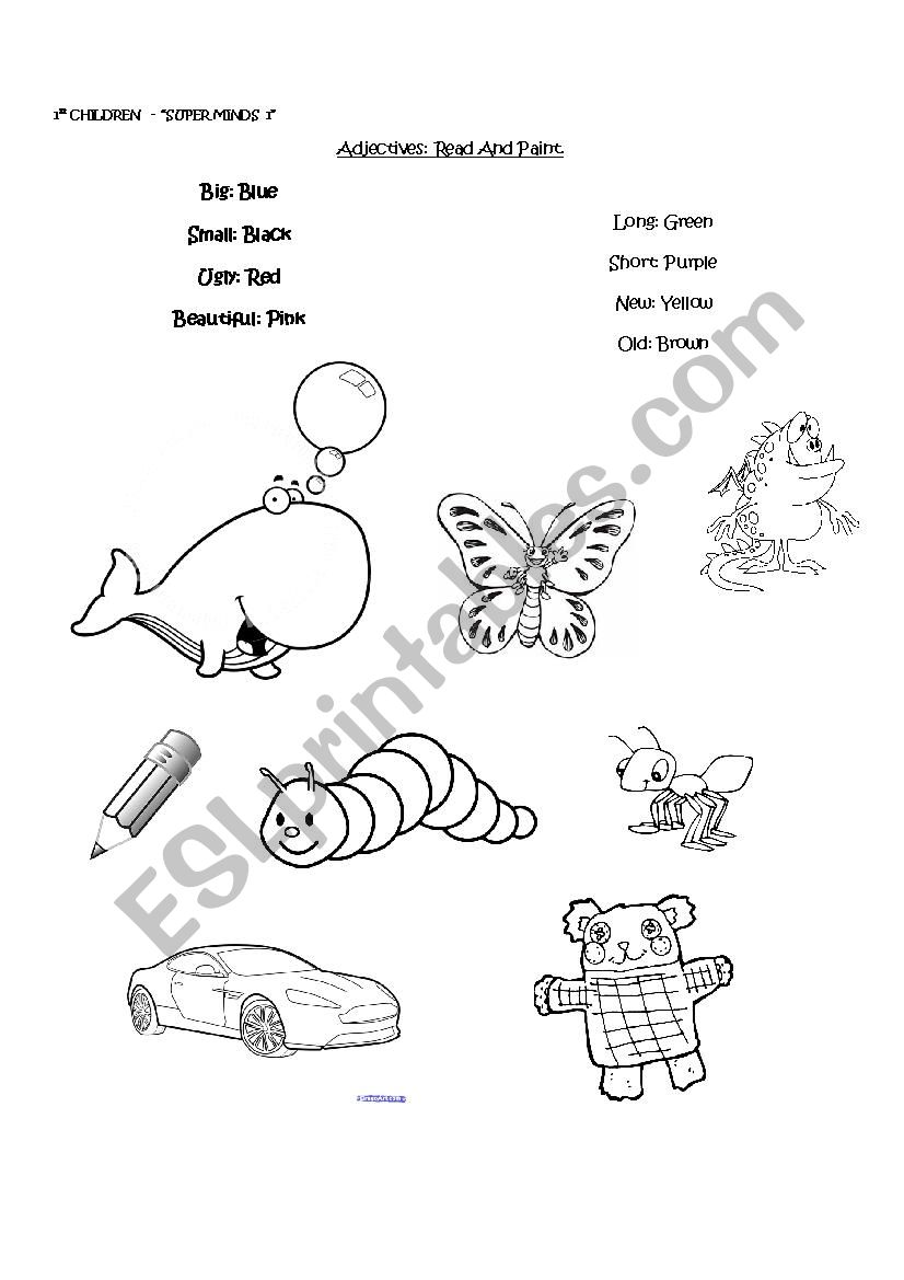 Adjectives worksheet