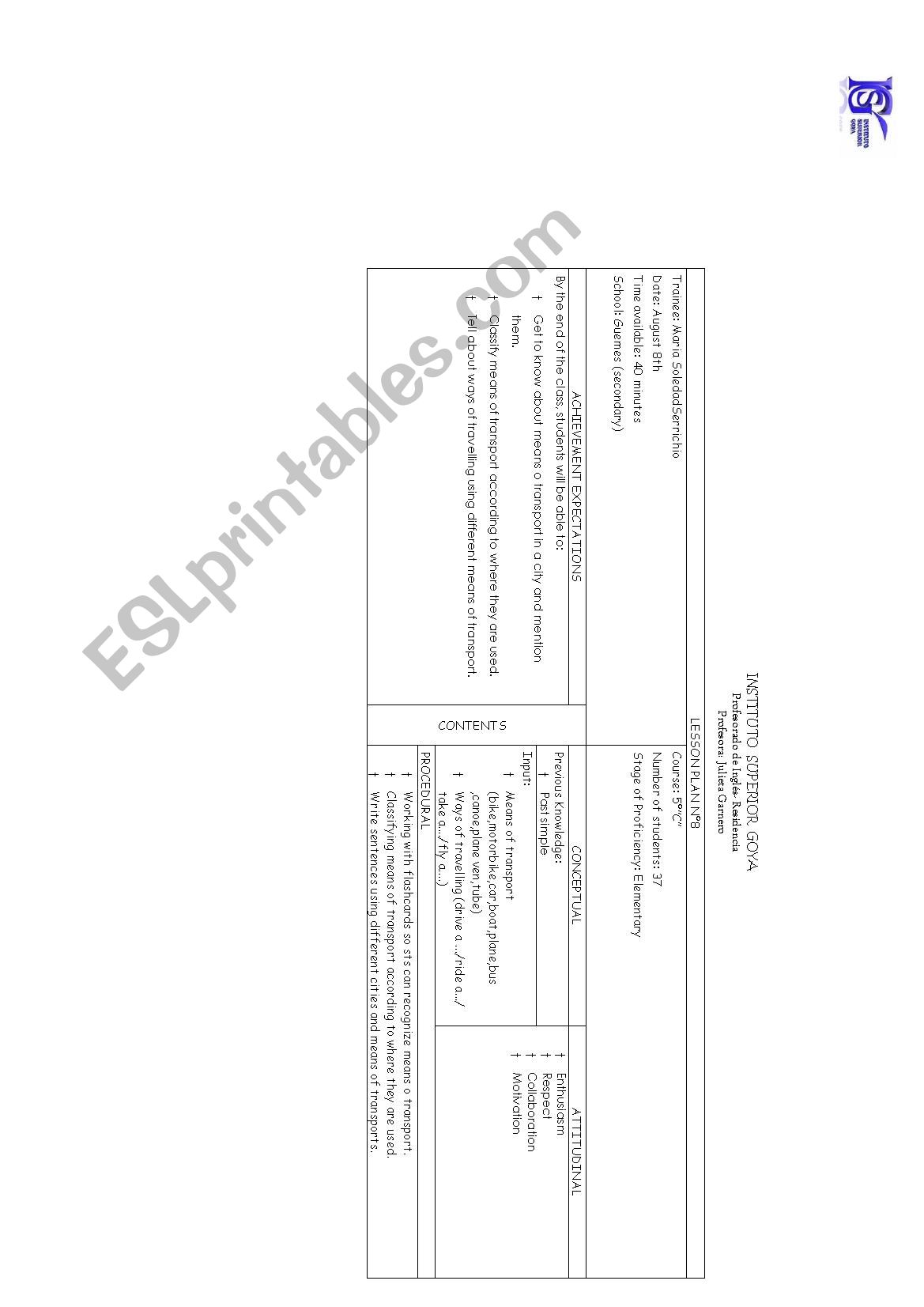 lesson plan worksheet