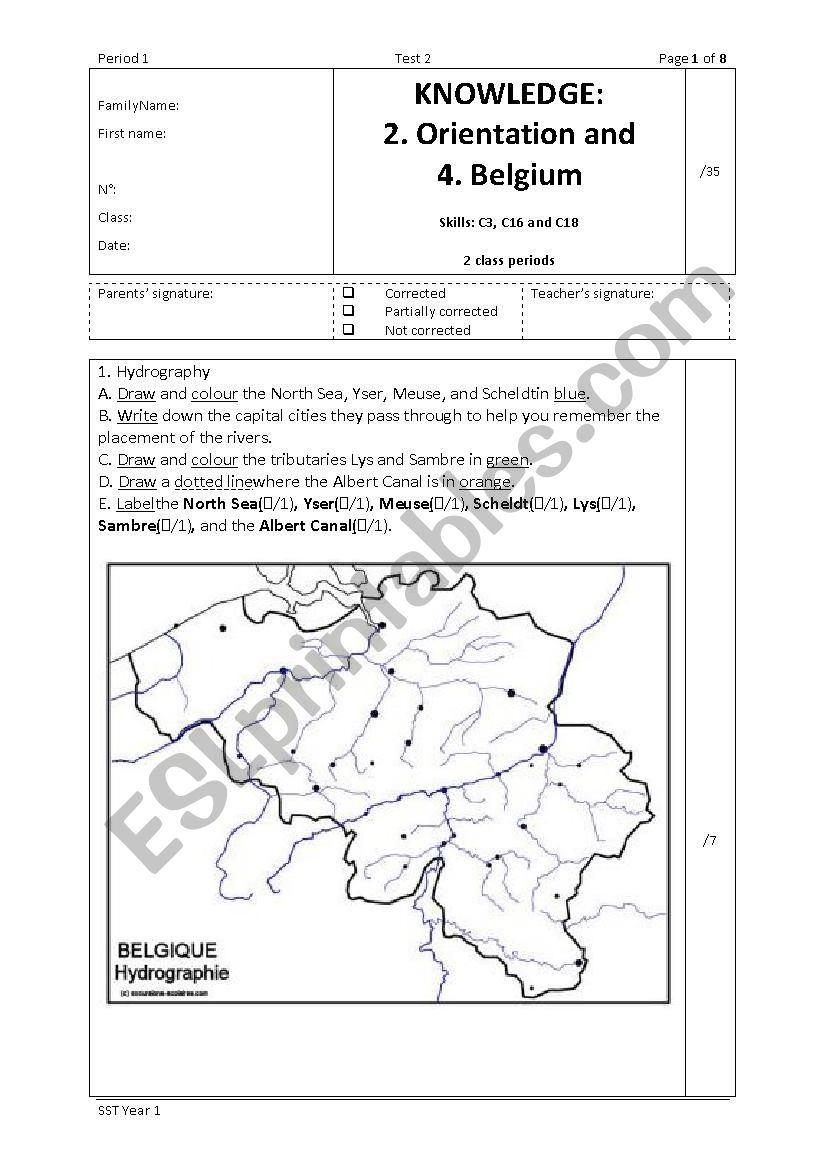 SST1 Test 02. K2. Orientation 4. Belgium