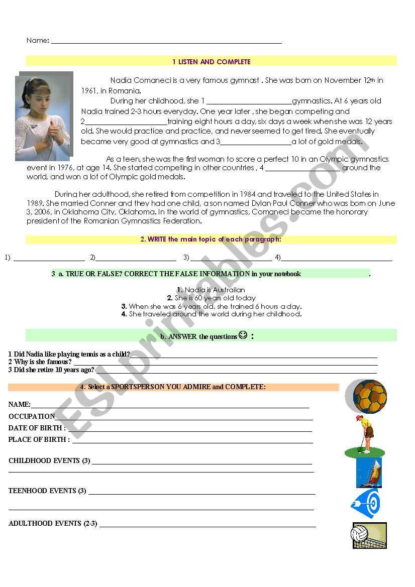 COMANECI worksheet