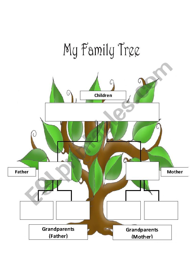 my family tree worksheet