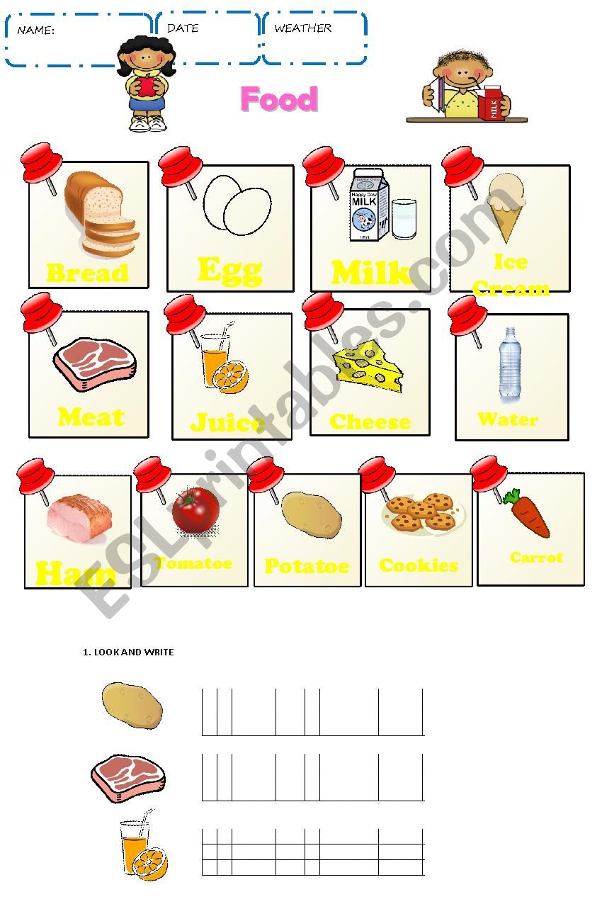 Food worksheet