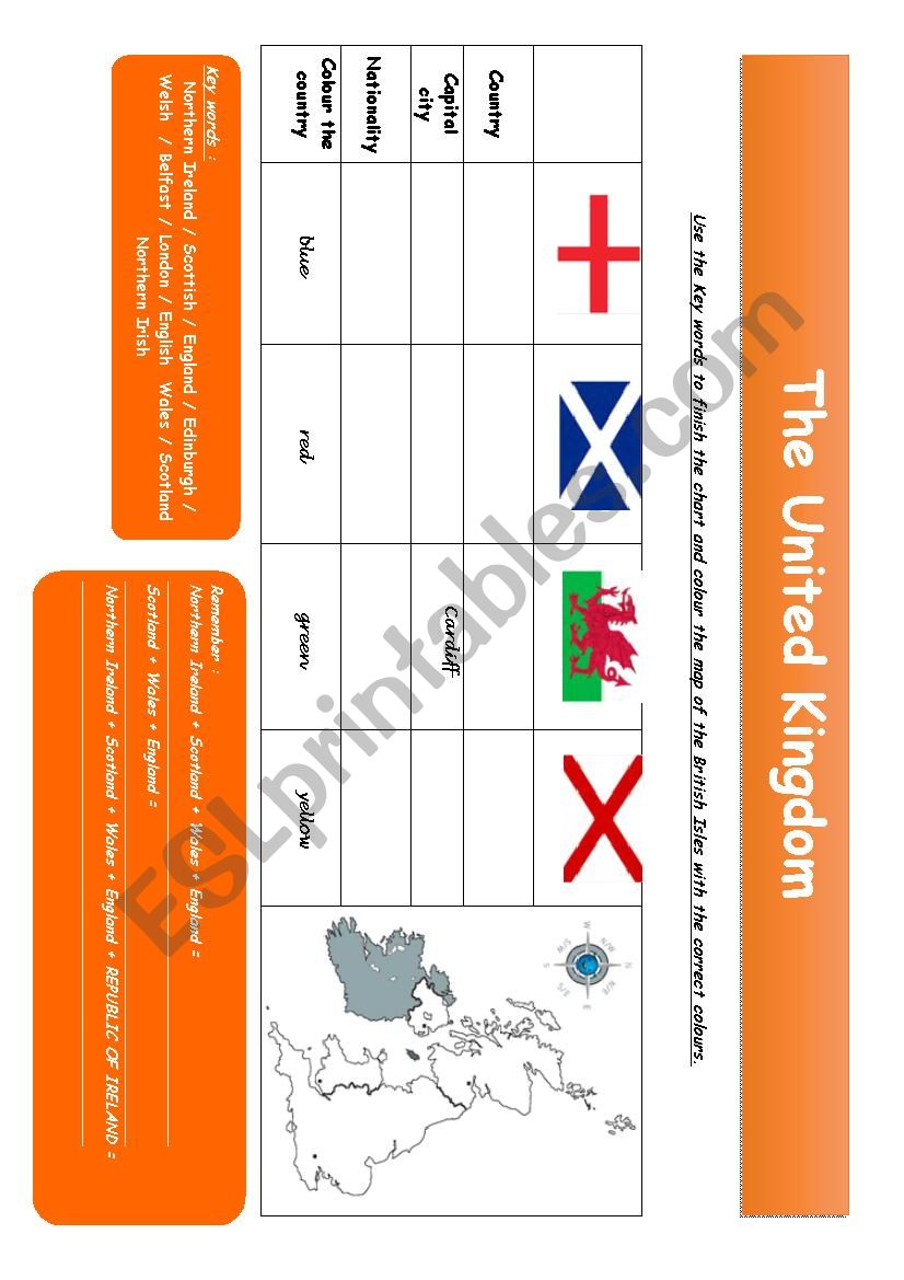 Discover the Biritish Isles worksheet