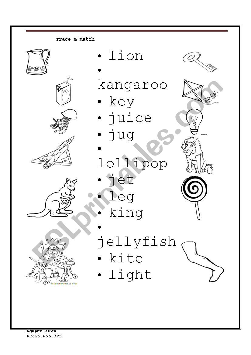 Letters &Sounds I,J,K worksheet