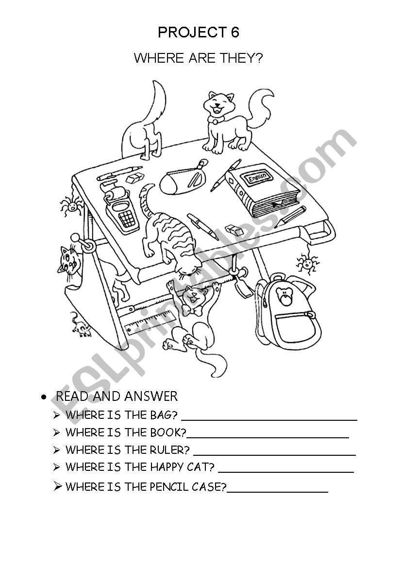 project about prepositions worksheet