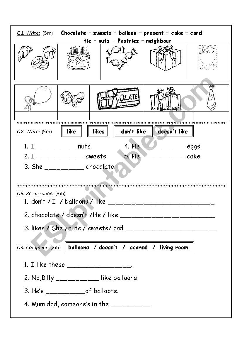 present simple worksheet