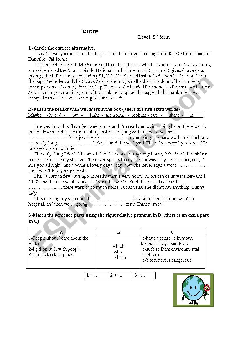 review worksheet