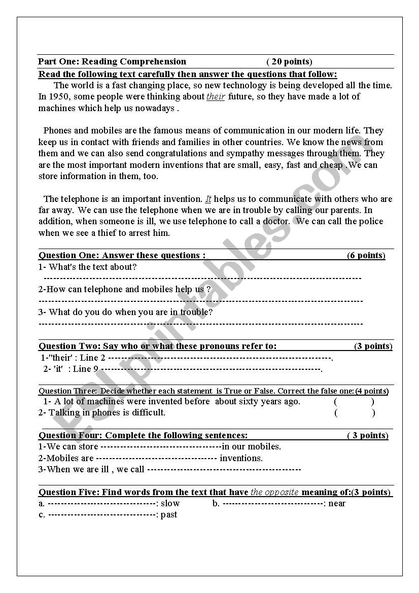 8 grade worksheet