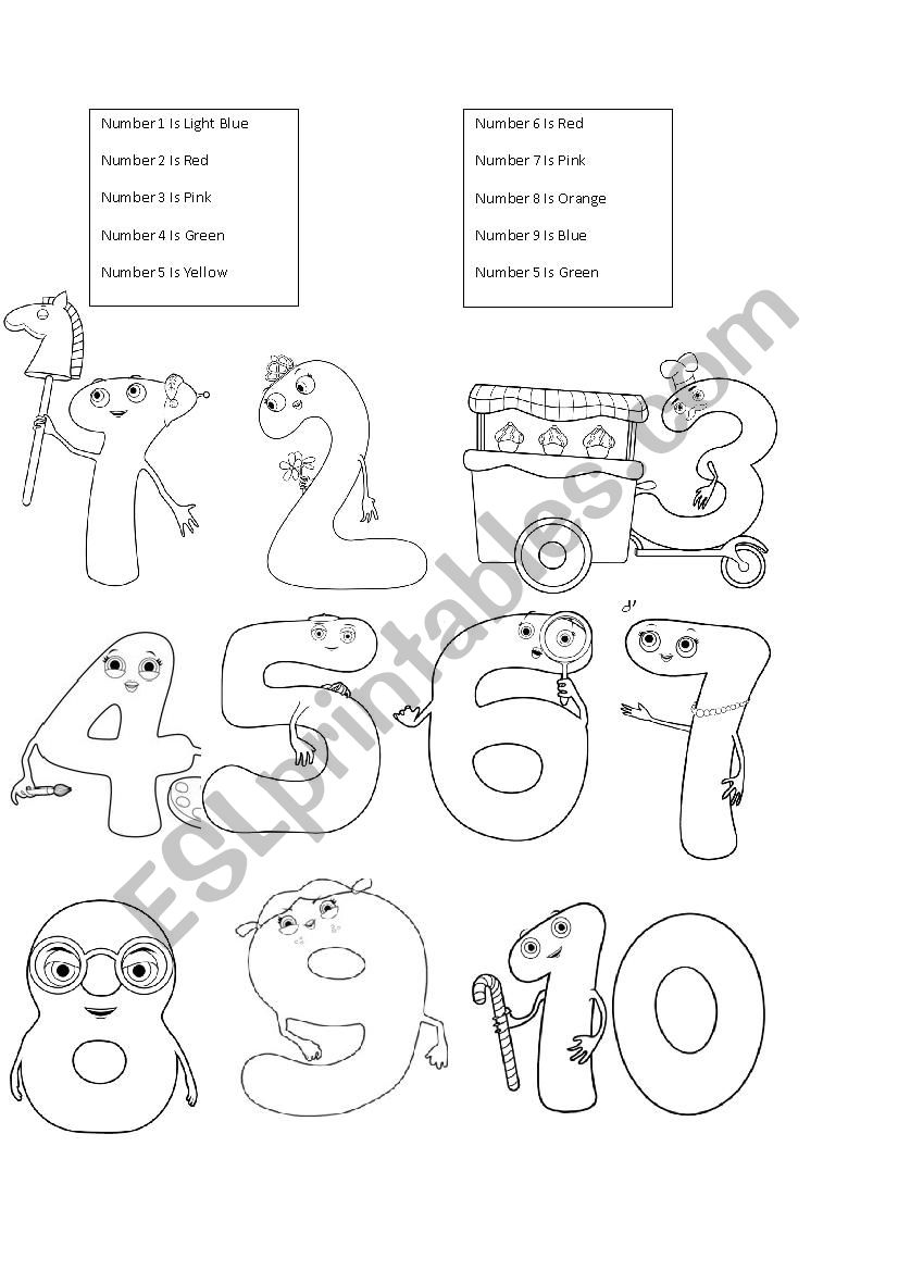 Charlie and the numbers worksheet