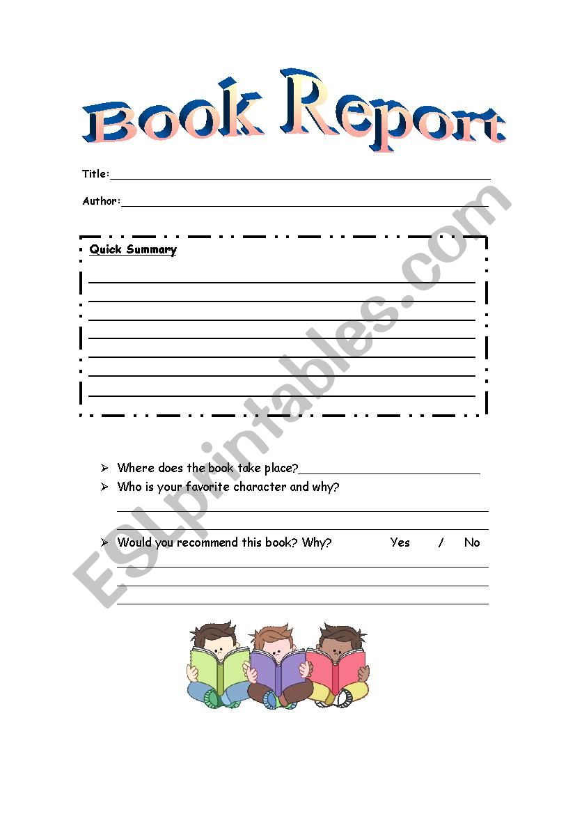 Reading task worksheet