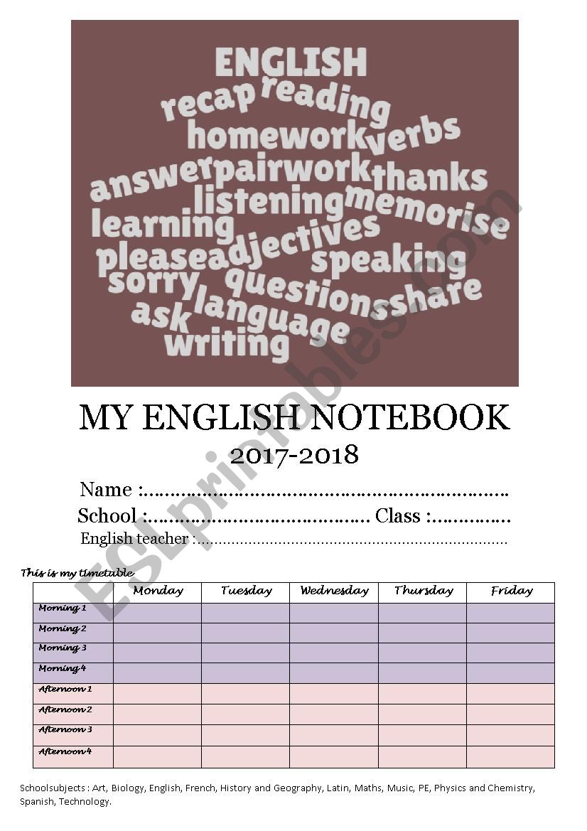 Back to school worksheet