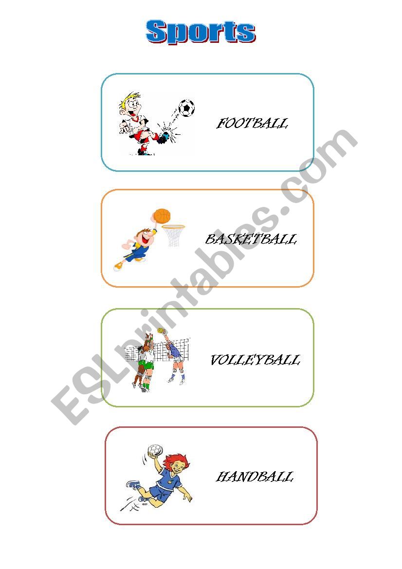 Sports worksheet