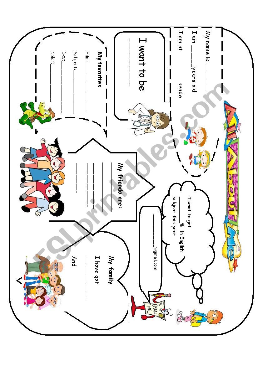 all about me worksheet