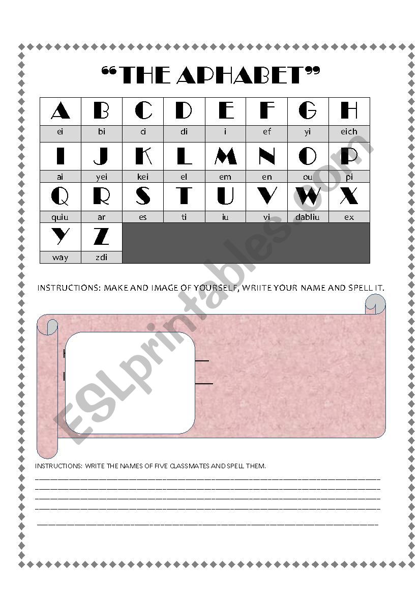 The Alphabet  worksheet