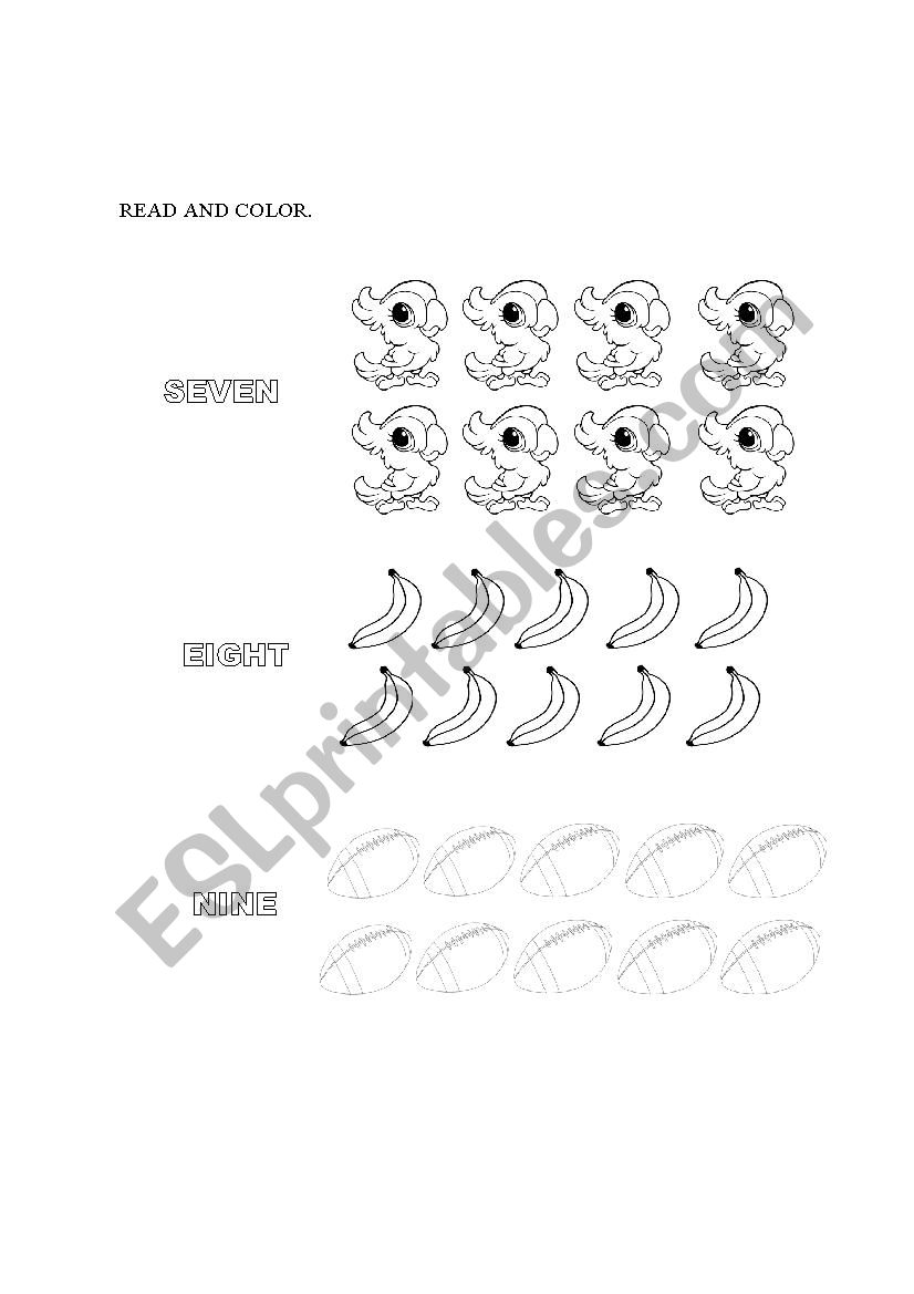 Numbers worksheet