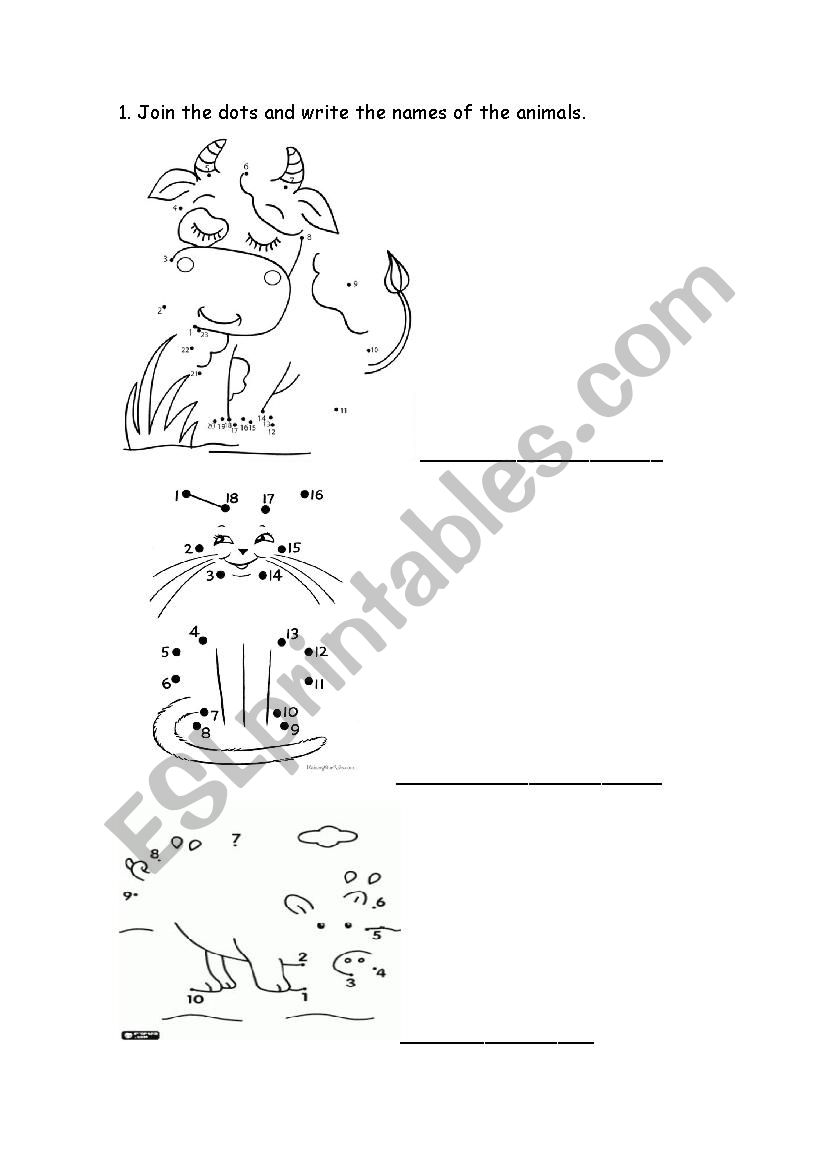 ANIMALS worksheet