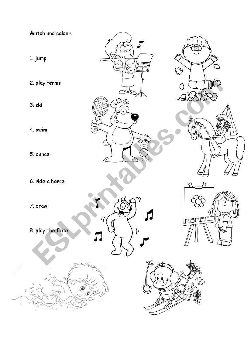 Activities- matching. worksheet