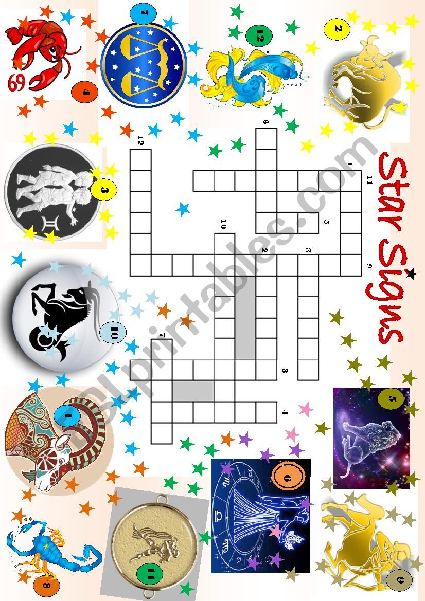 Star Signs Puzzle worksheet