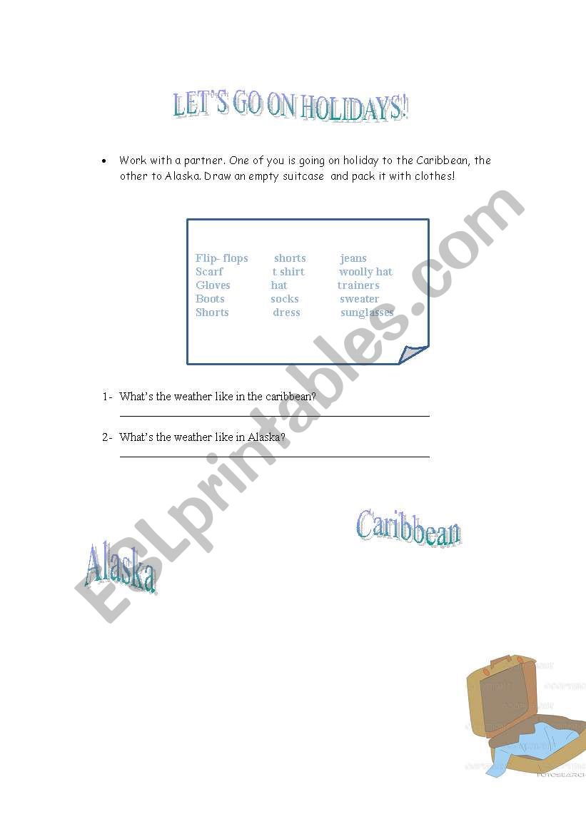 CLOTHES AND WEATHER worksheet