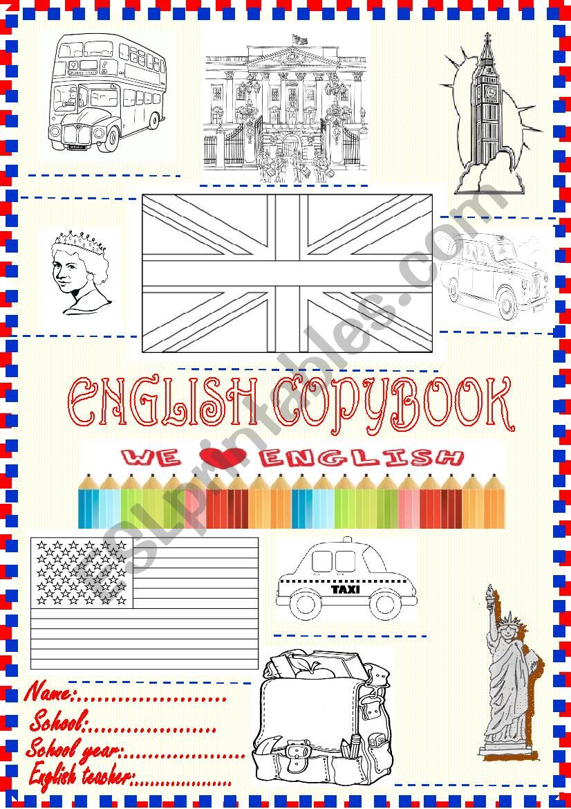 Copybook cover new , complete and colour