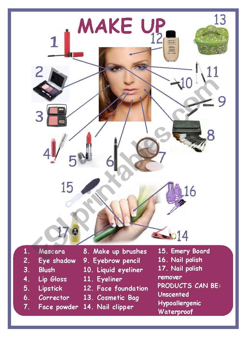 Make up PICTIONARY worksheet