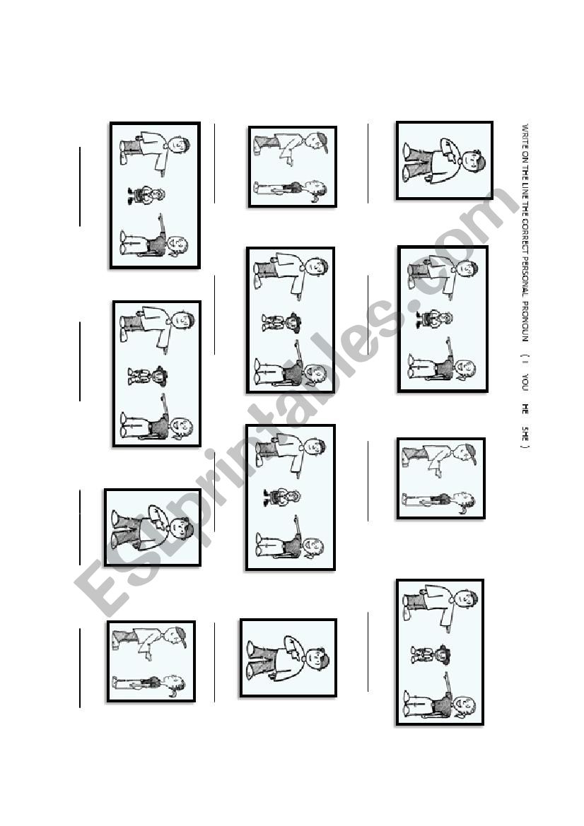 Pronoun worksheet