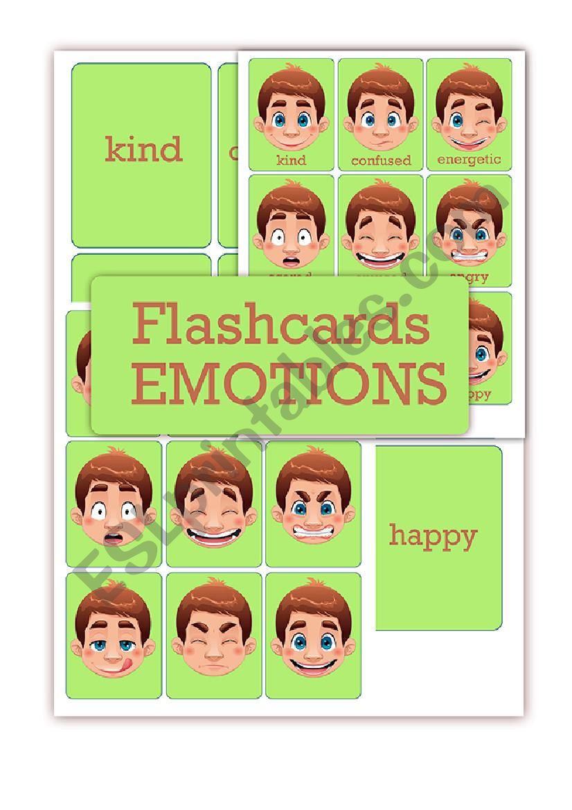 Feelings and emotions flashcards