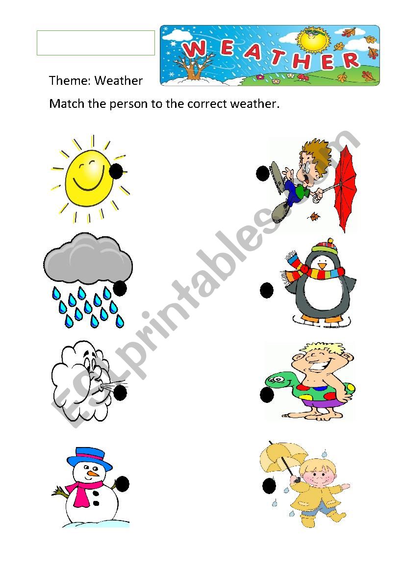 Weather Conditions worksheet