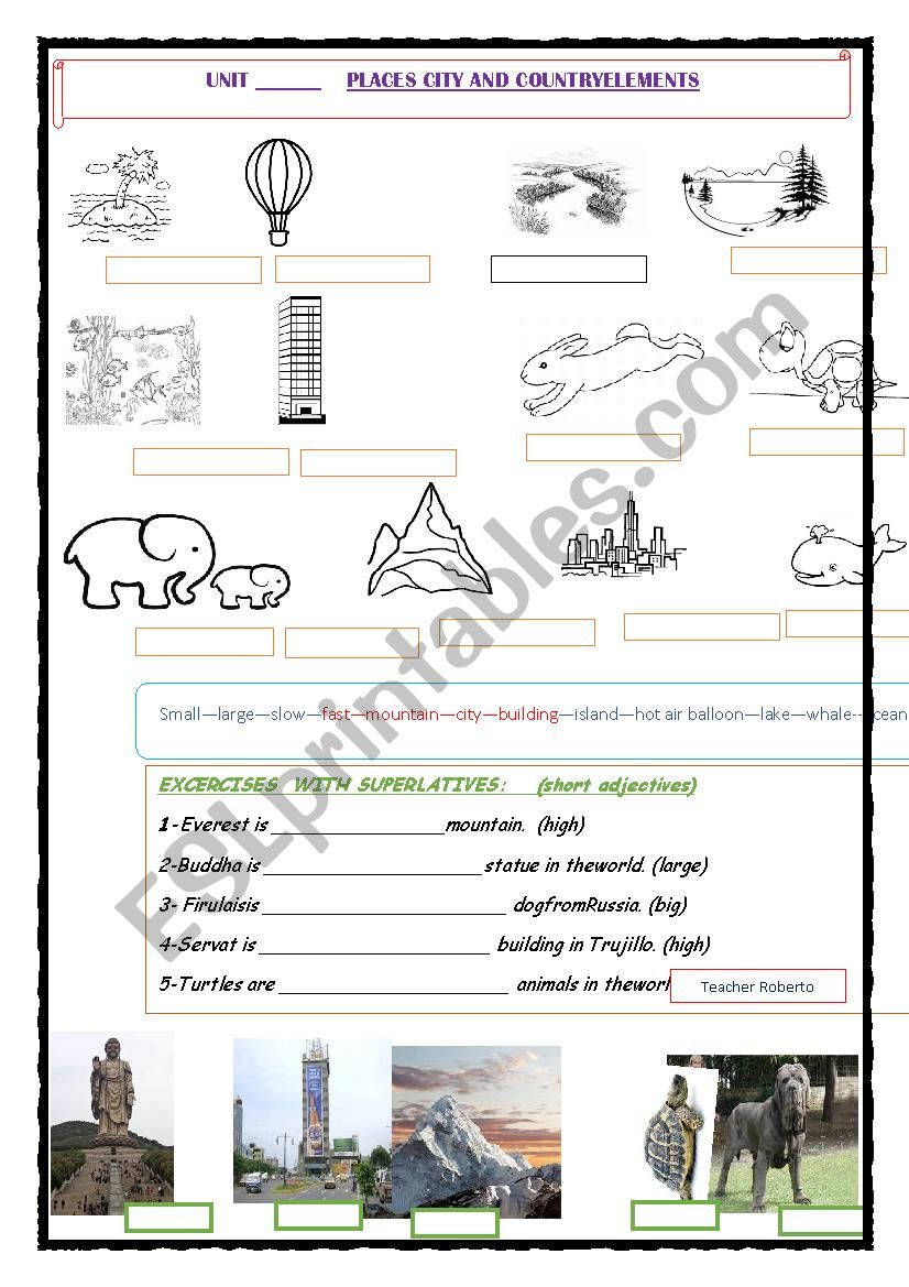 CITY AND COUNTRY ELEMENTS-SUPERLATIVES