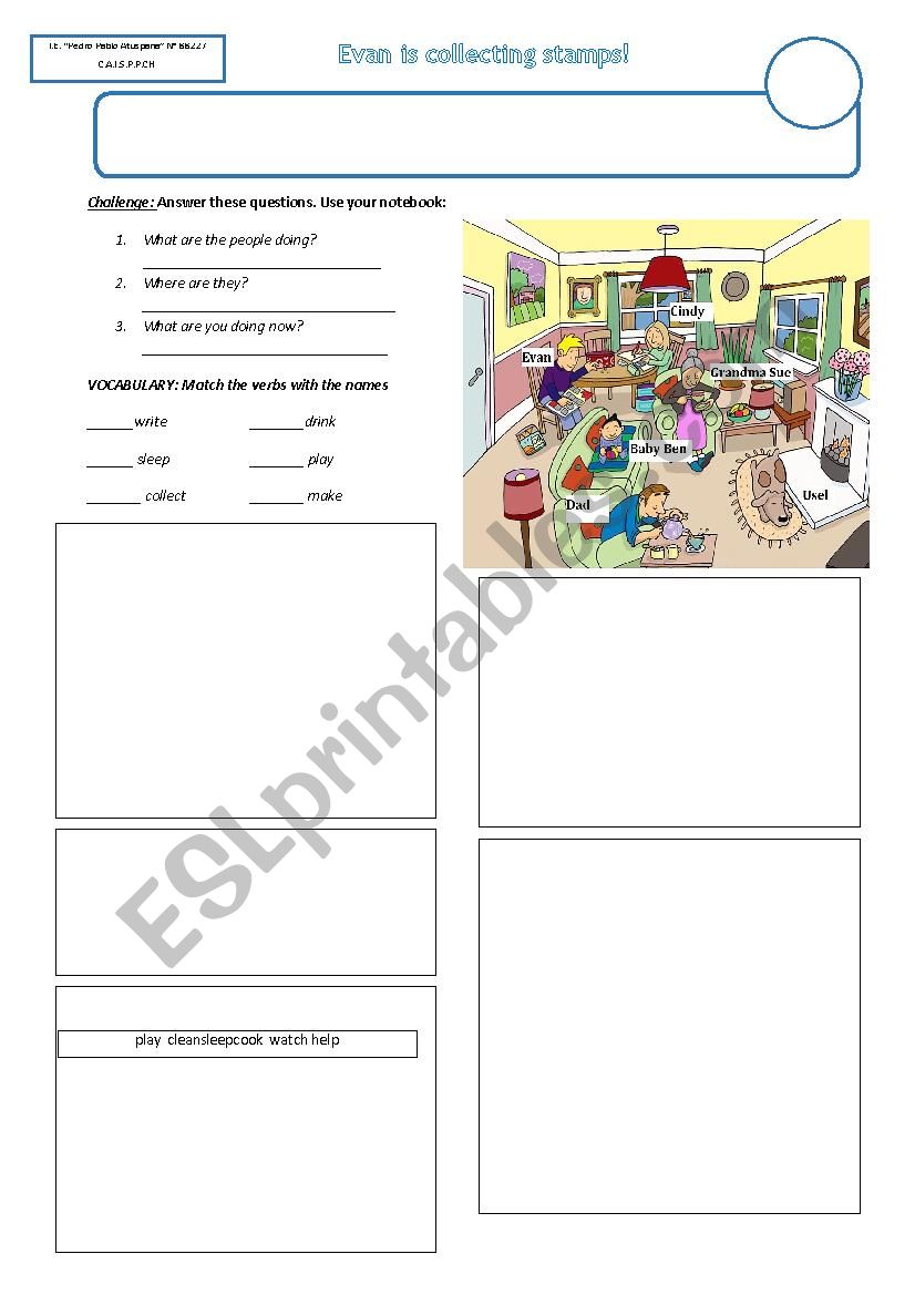 present continuous worksheet