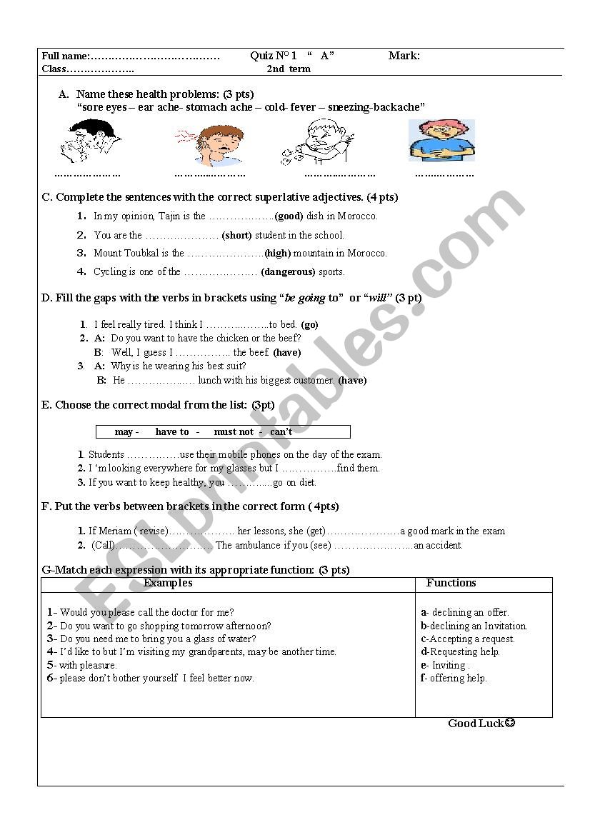 quiz worksheet