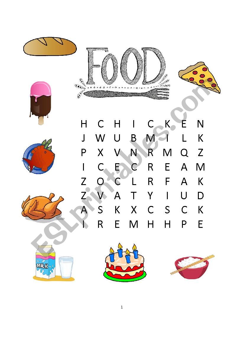 FOOD worksheet