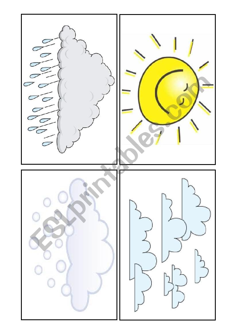 Weather Flash Cards worksheet