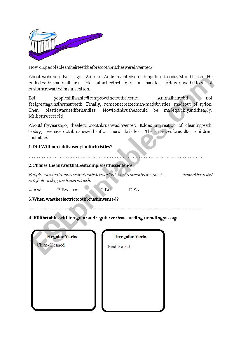 Simple Past Tense  worksheet