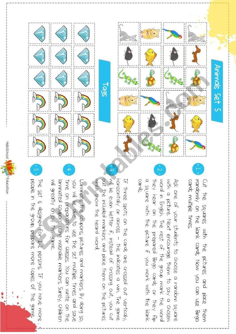 Bingo Pets Part 2 worksheet