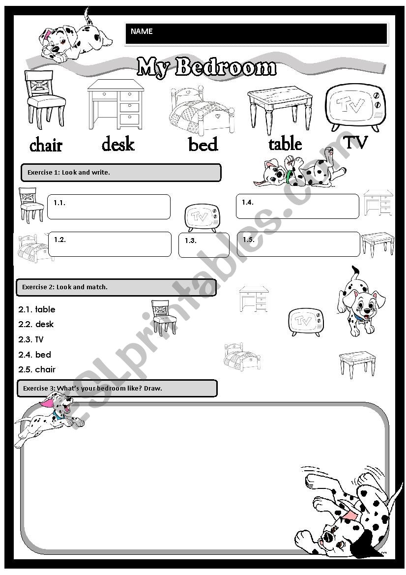 My Bedroom WK worksheet