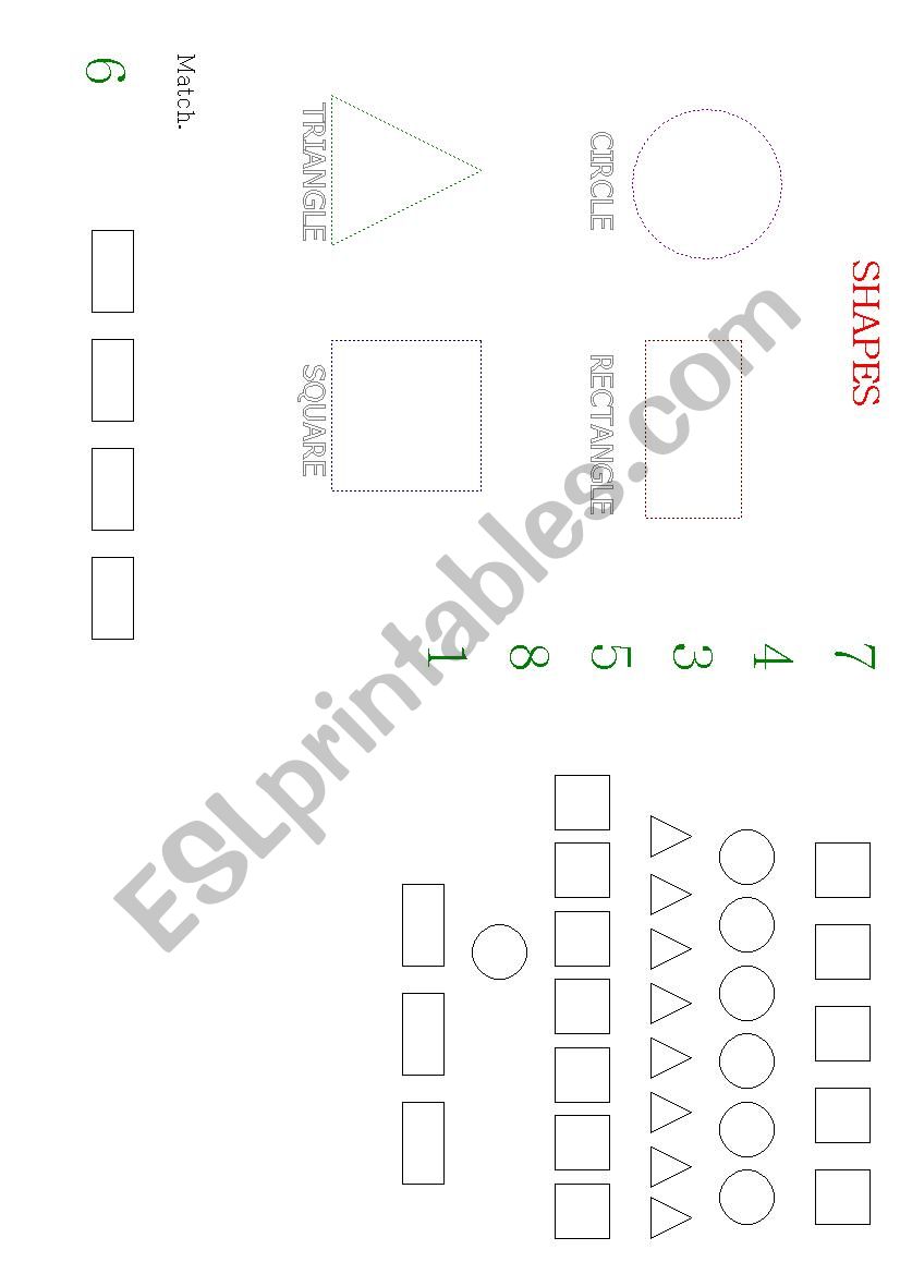 Shapes worksheet