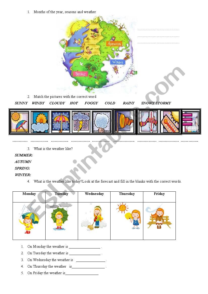 the weather worksheet