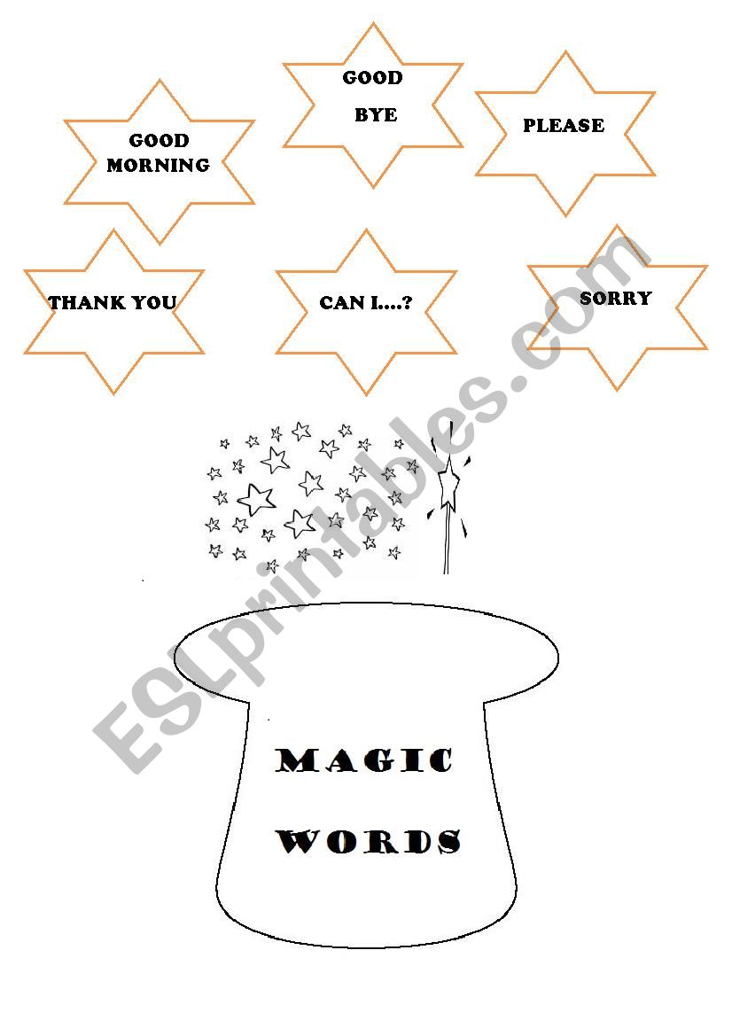 MAGIC WORDS worksheet