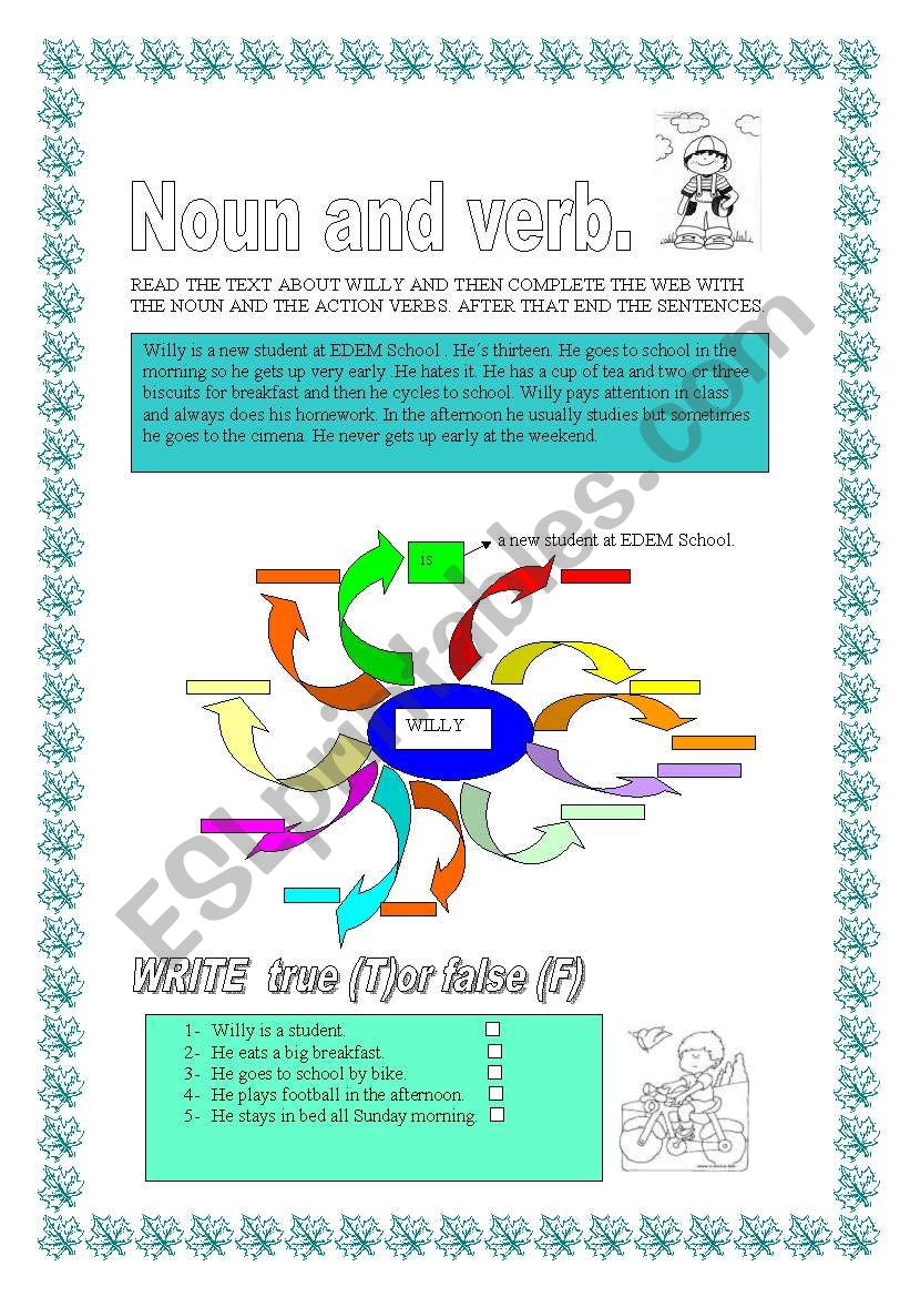 NOUN AND VERB 02-08-2008 worksheet