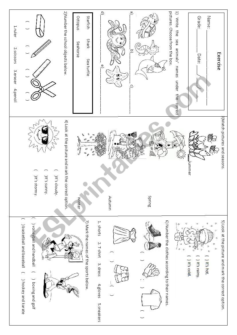 vocabulary review worksheet