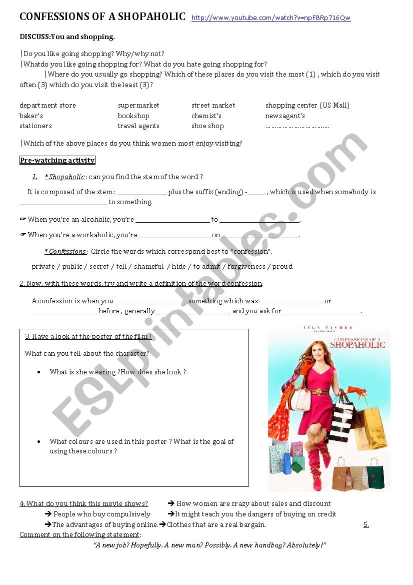 confessions-of-a-shopaholic-esl-worksheet-by-florenceconrard