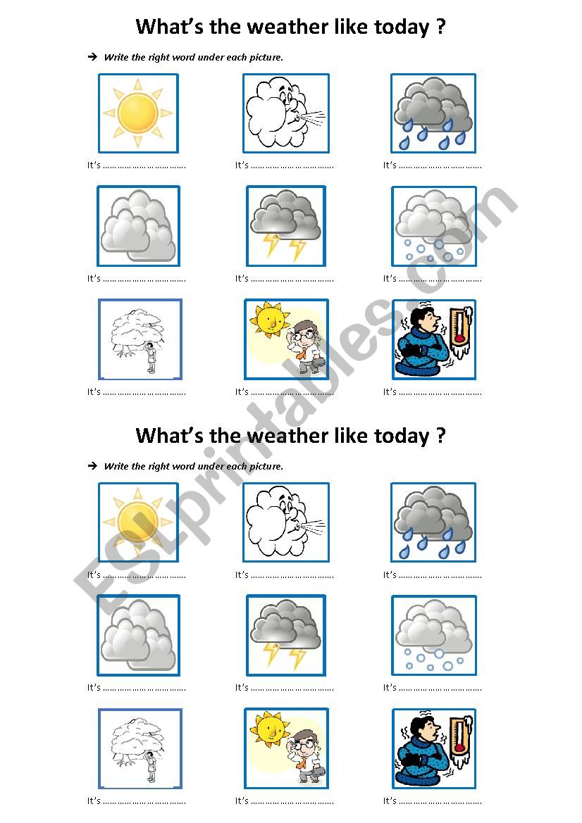 weather worksheet