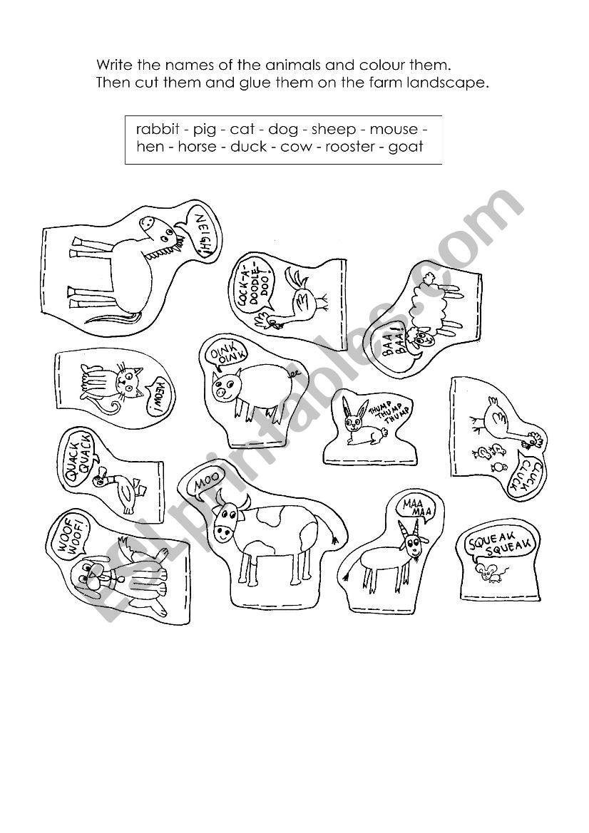 Farm Animals  worksheet