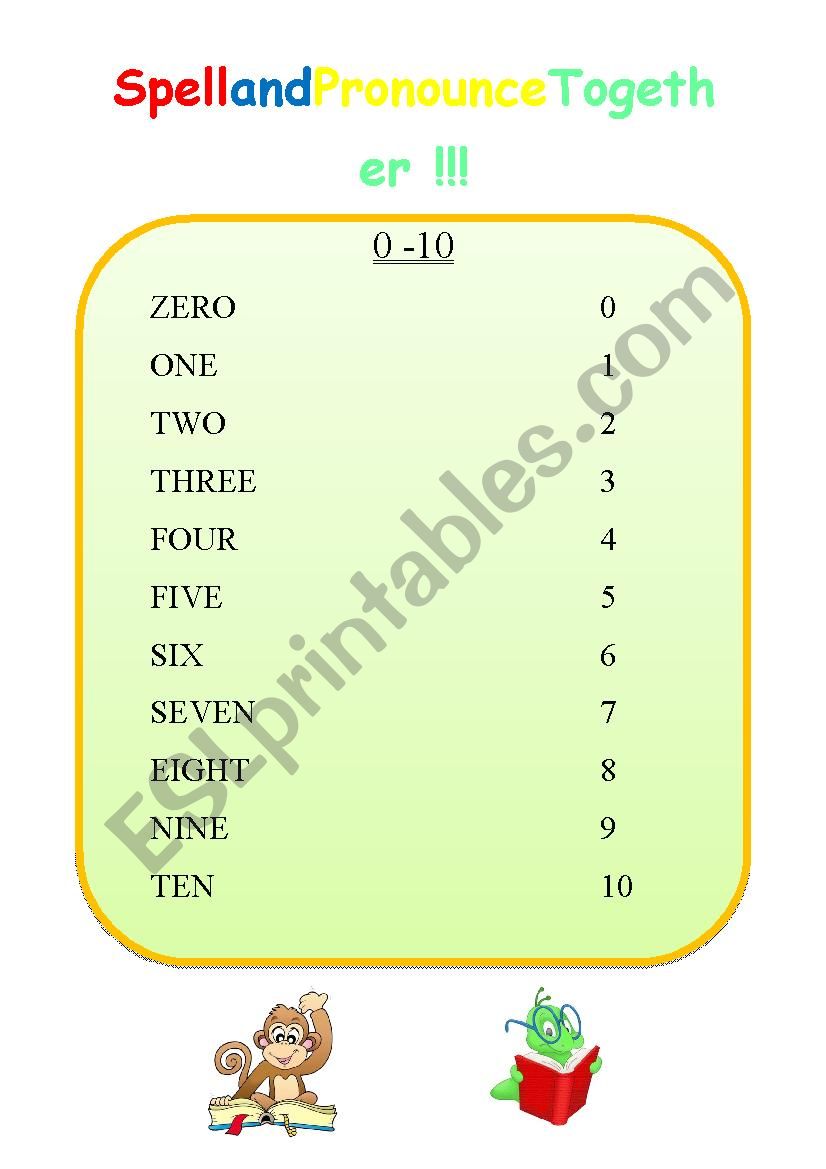 0-10 worksheet